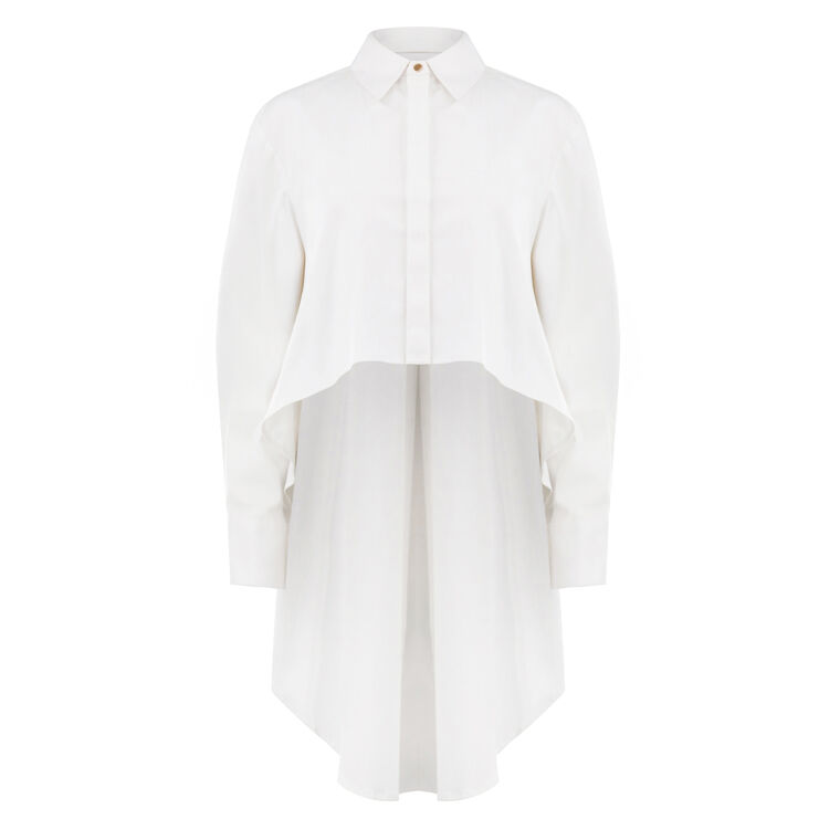 Kira Poplin High-Low Shirt image number null