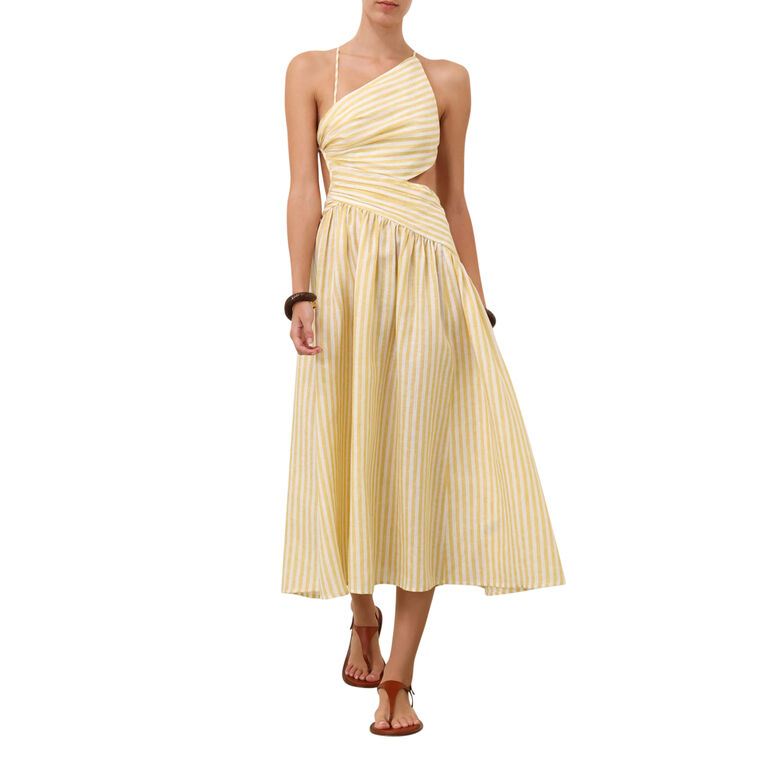 Cascadian Sleeveless Asymmetric Midi Dress image number null