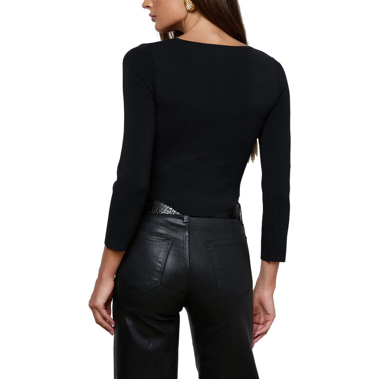Sasha 3/4 Sleeve Knit Corset Top image number null