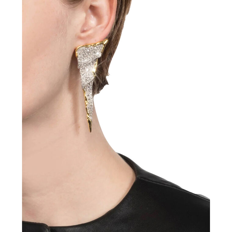 Solanales Pave Crystal Cascade Post Earrings image number null