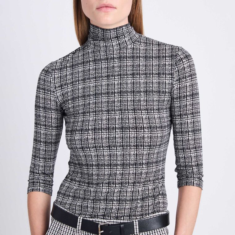 Amiri Top in Painted Grid Jersey image number null