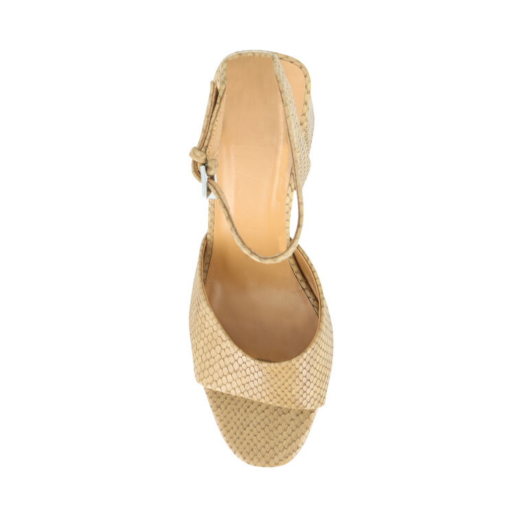 Solange Snake Embossed Heel image number null
