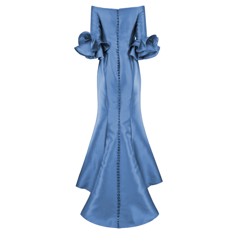 Off Shoulder Gown With Flounce Sleeve image number null