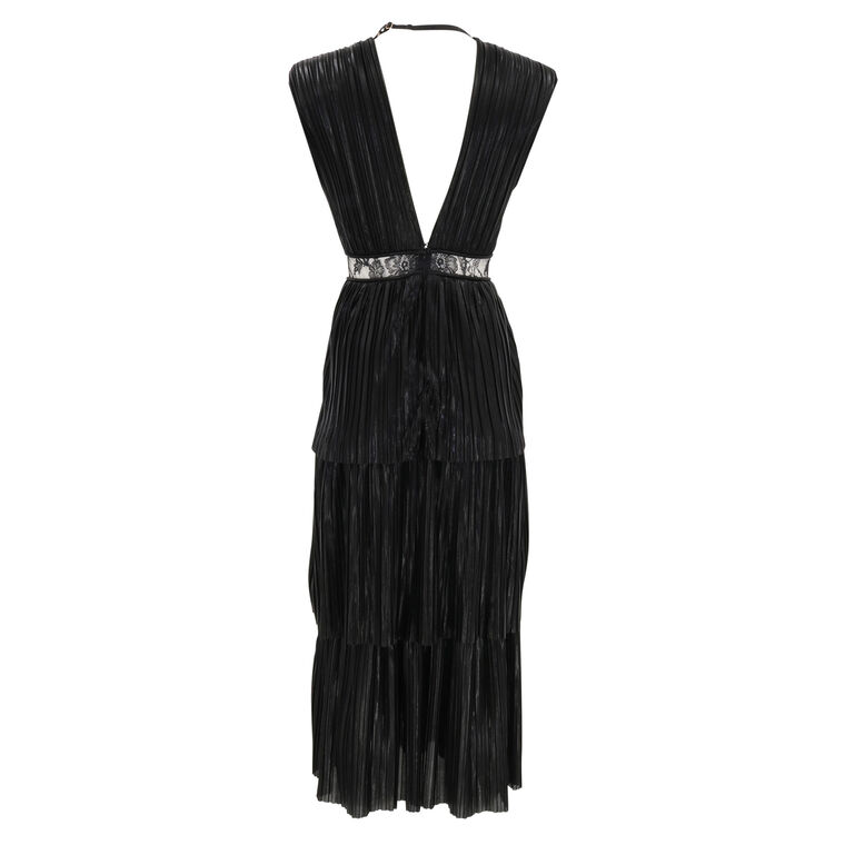 Davina Lace Inset Tiered Midi Dress image number null