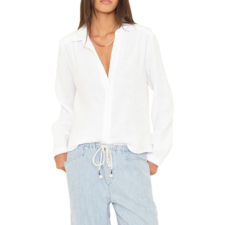 Julianne Long Sleeve Cotton Gauze Shirt image number null