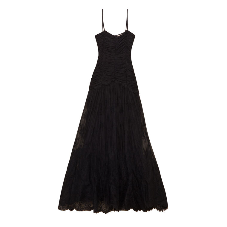 byTiMo Lace Rouching Strapless Gown | Tootsies