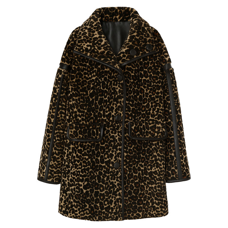 Stef Leopard Jacket With Trim image number null