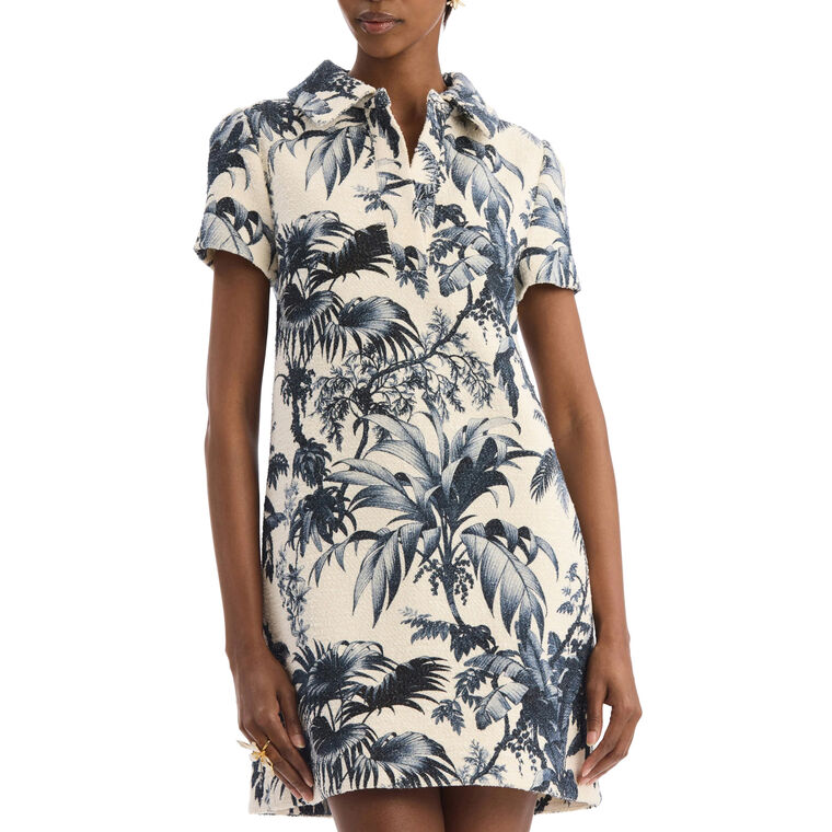 Palm Leaves Shift Dress image number null