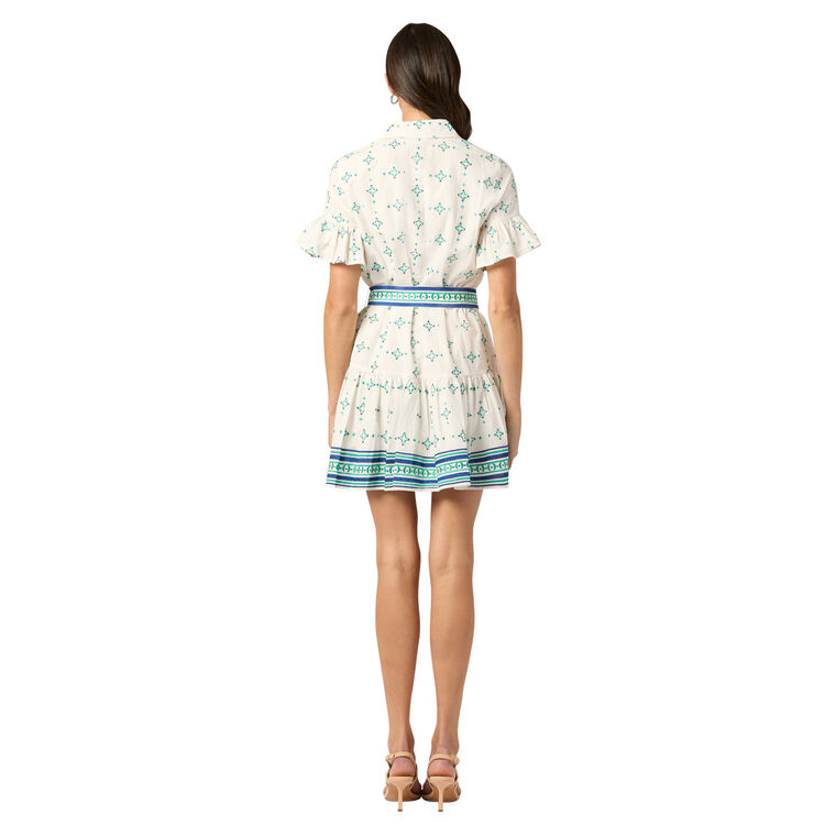 Fauna Short Sleeve Belted Mini Dress image number null