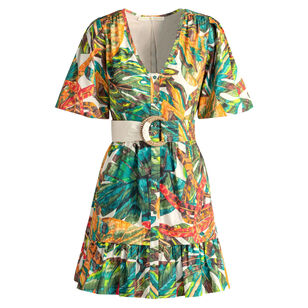 Gwyneth Belted Short Sleeve Mini Dress