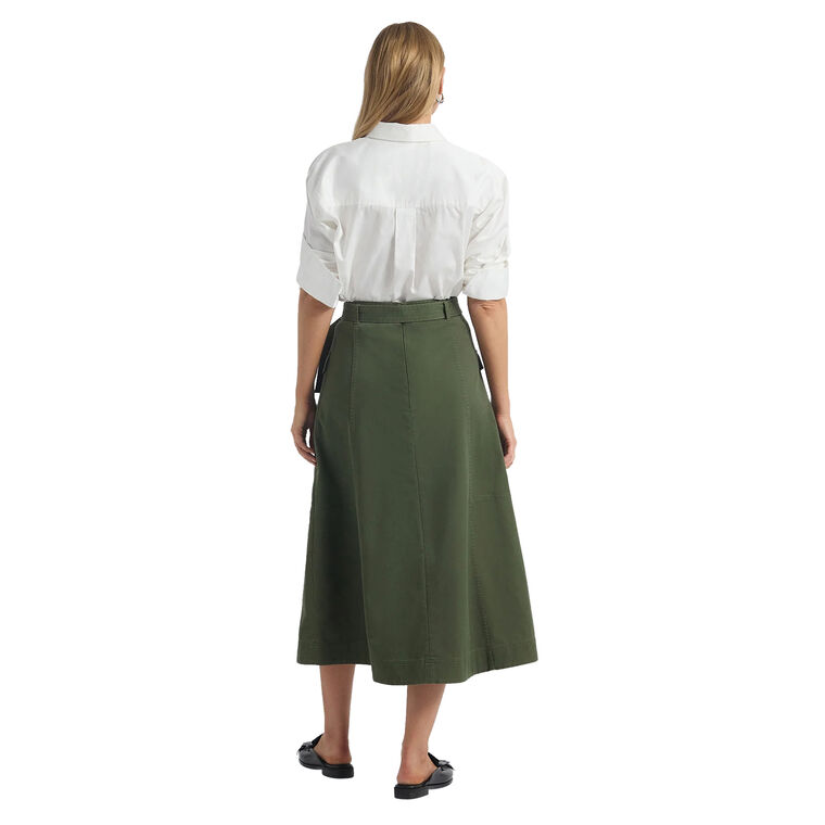 Philomena Cotton Drill Utility Skirt image number null