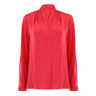 Nellie Long Sleeve Stretch Silk Georgette Top