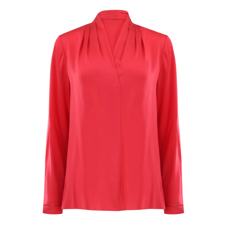 Nellie Long Sleeve Stretch Silk Georgette Top image number null