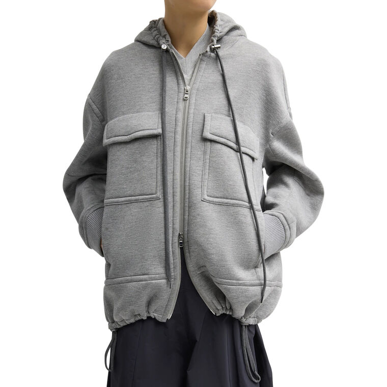Techy Viscose Zip Up Hoodie image number null