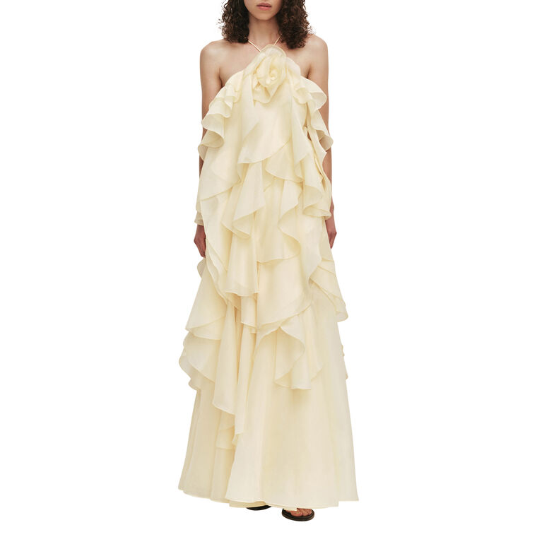 Pandorea Sleeveless Halterneck Layered Maxi Dress image number null