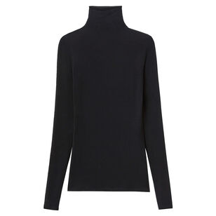 Long Sleeve Elongated Fitted Turtleneck
