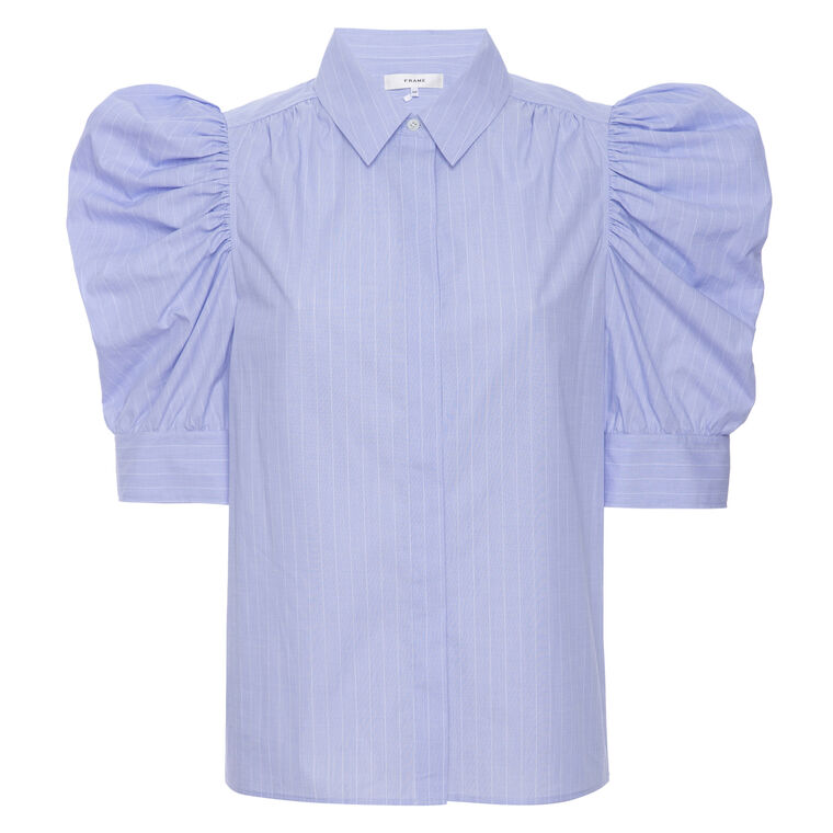 Ruched Puff Sleeve Top image number null