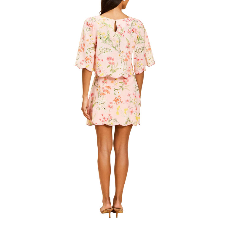 Charlize Bell-Sleeve Scallop Top image number null