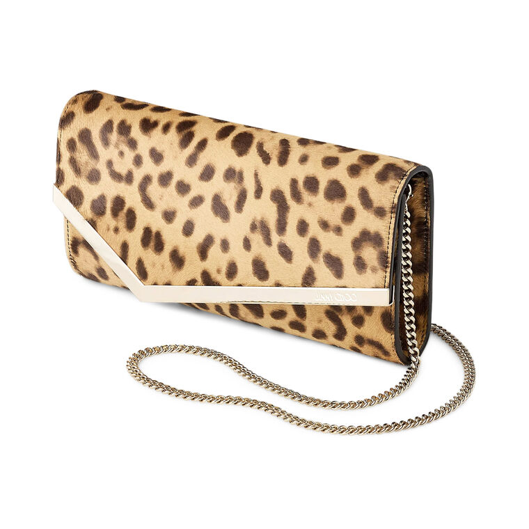 Emmie Leopard Print Pony Clutch image number null
