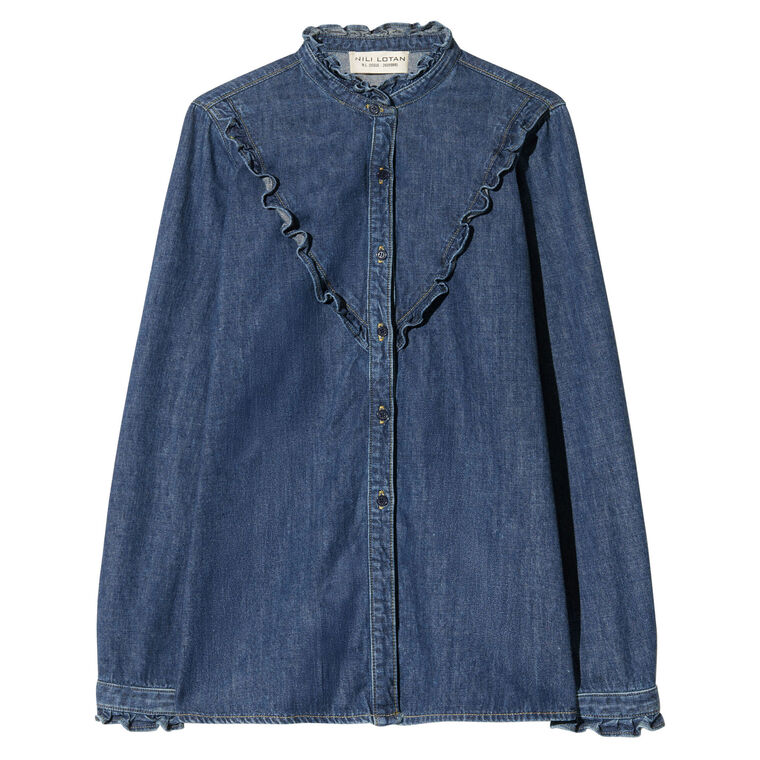 Marcela Long Sleeve Slim Denim Shirt image number null