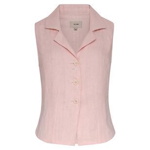 Neev Sleeveless Linen Button-Front Top