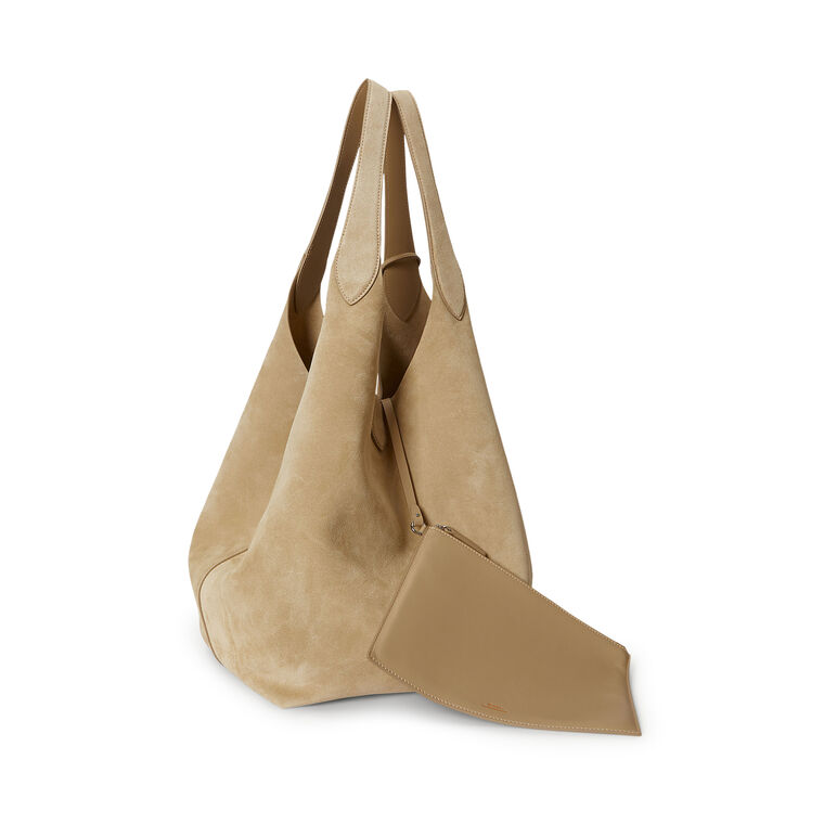 Polo Play Large Suede Tote Bag image number null