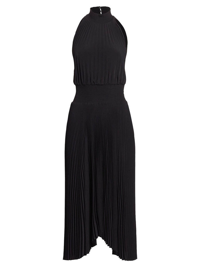 Renzo Pleated Midi Dress image number null
