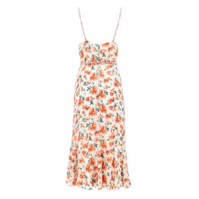 Lissa Floral Cowl Neck Midi Dress image number null