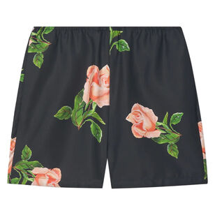 Dylla Printed Tailored Silk Twill Shorts