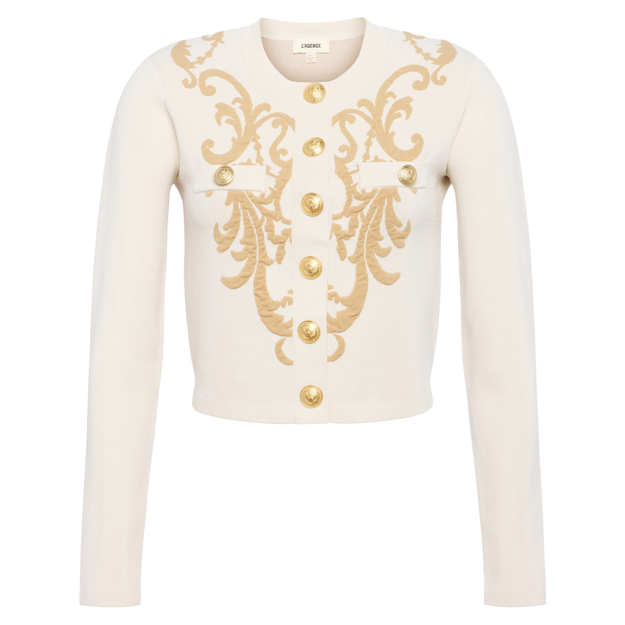 トップス Cotton-Blend Jacquard Cardigan GUCCI Love Parade metallic jacquard-knit cotton-blend