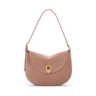 Suede Small Tondo Hobo Bag