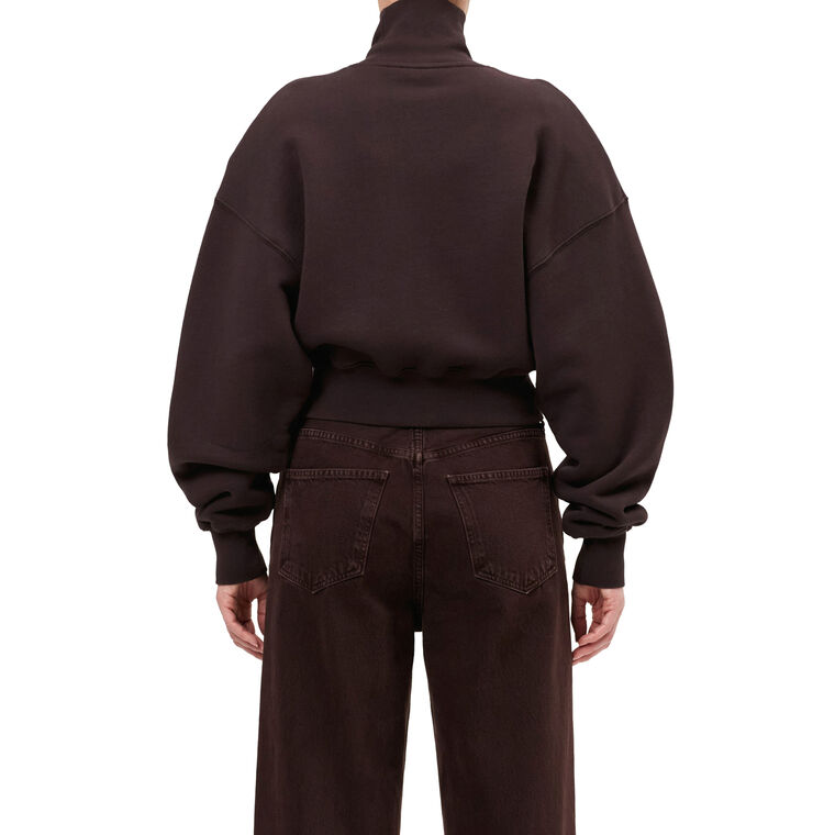 Darby Long Sleeve High Collar Zip-Up Jacket image number null