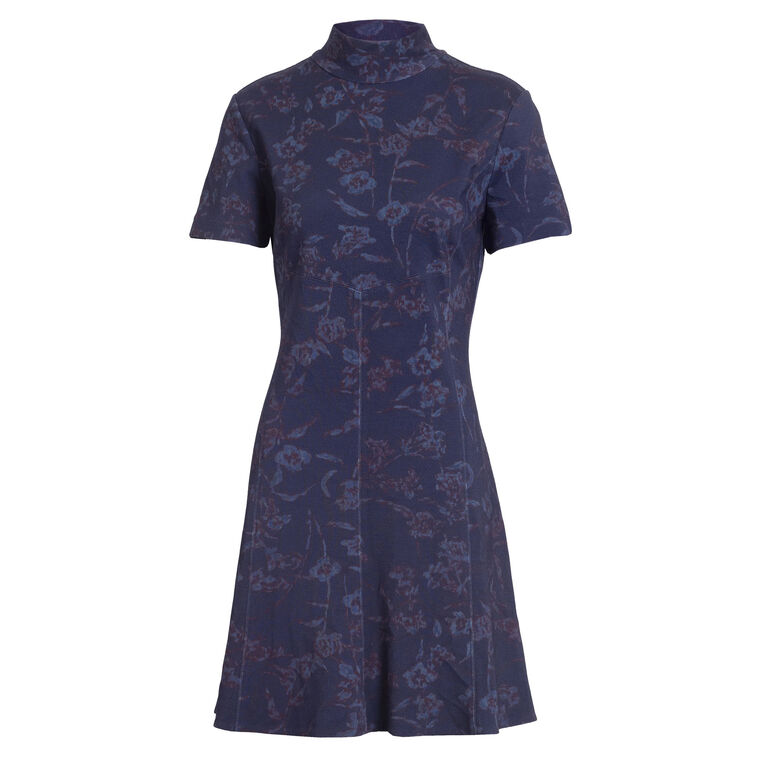 Thea Short Sleeve Turtleneck Mini Dress image number null
