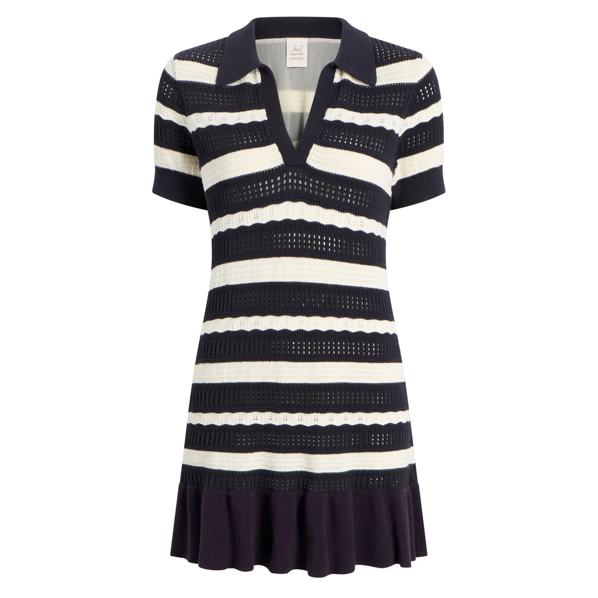 Cinq à Sept Clementine Knit Short Sleeve Polo Mini Dress | Tootsies