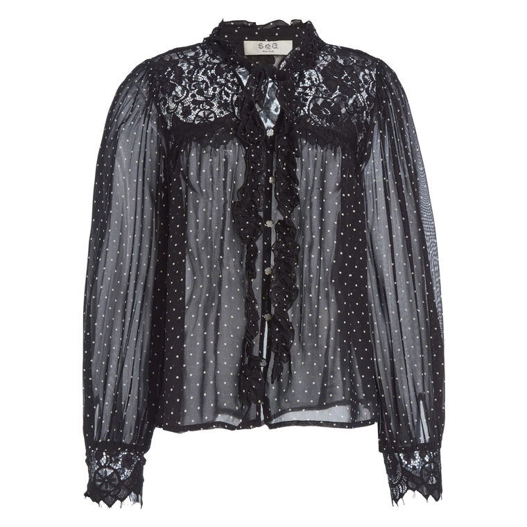 Melody Polka Dot Long Sleeve Top image number null