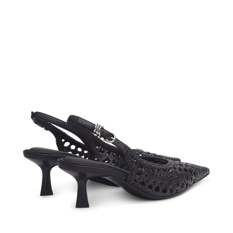 Brynn Woven Slingback Heels image number null