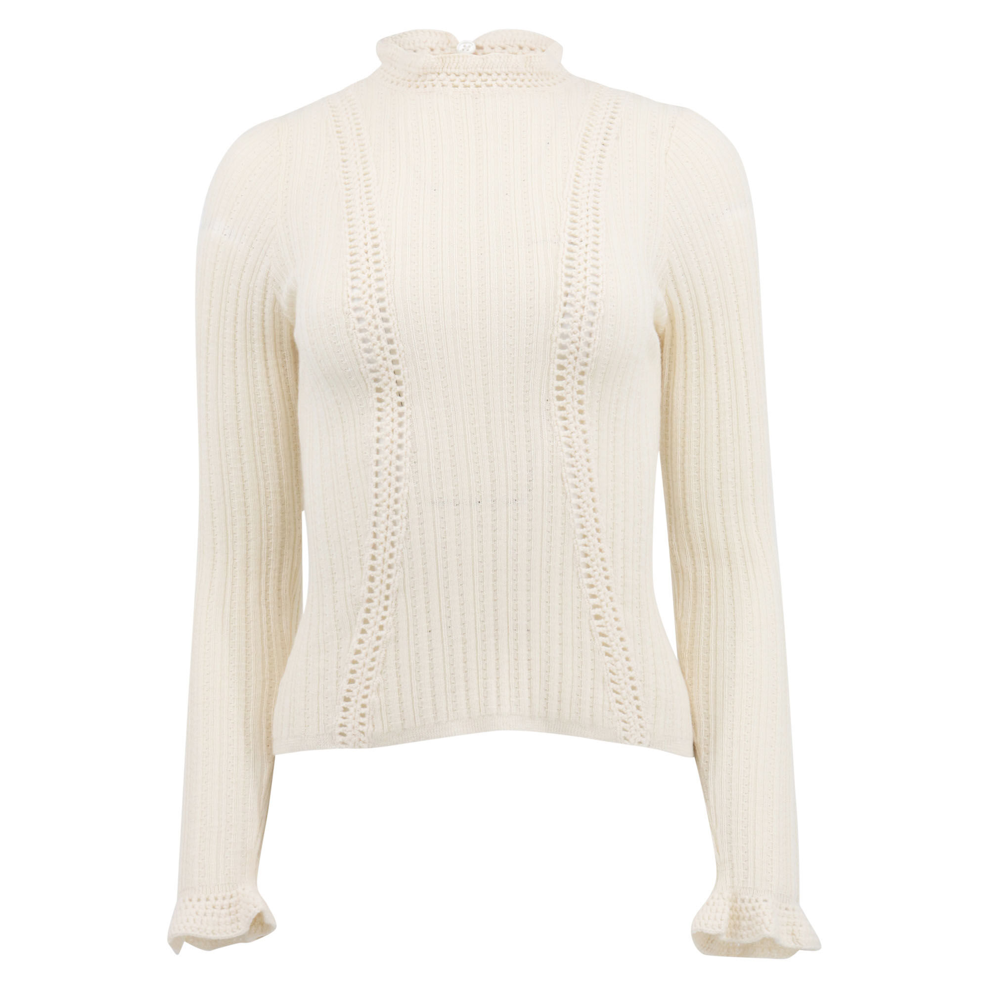 Cream cheap ribbed turtleneck