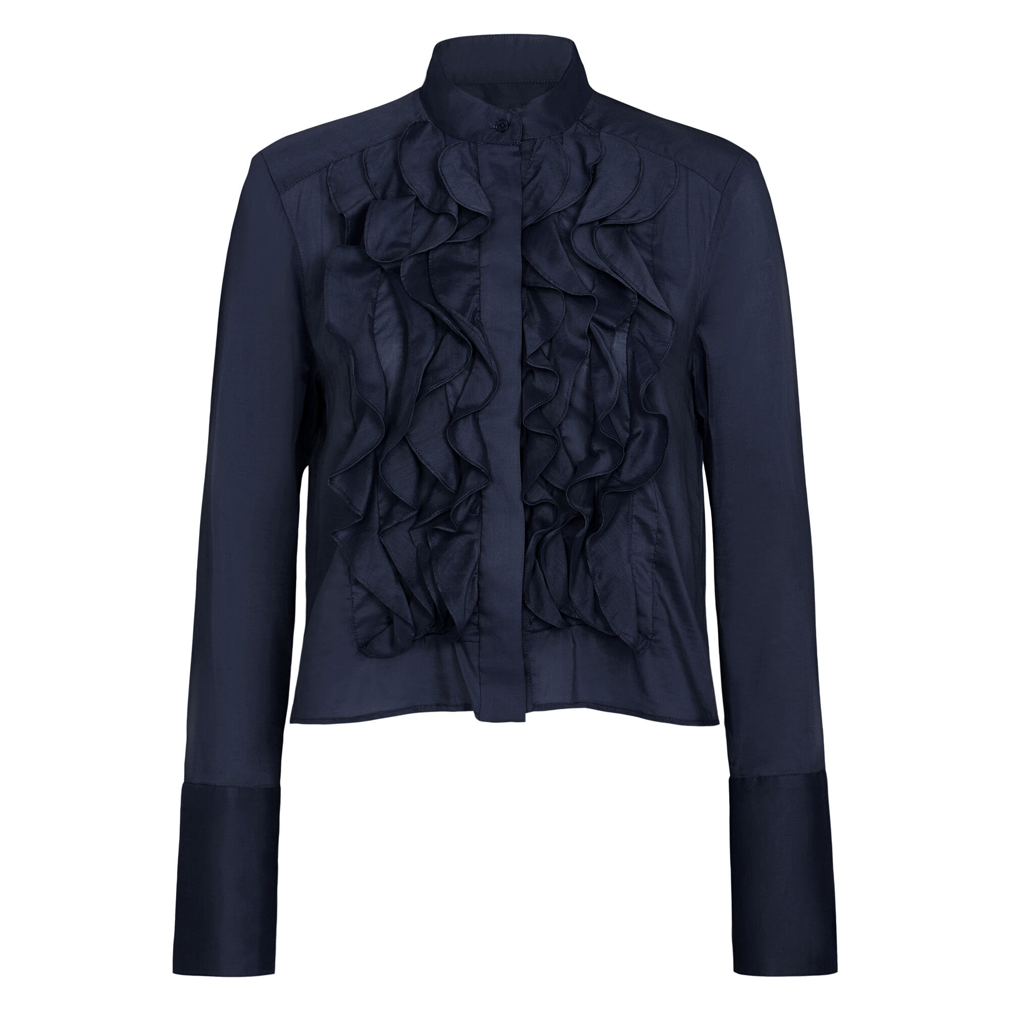 TWP Patti Cropped Ruffle-Bib Blouse | Tootsies