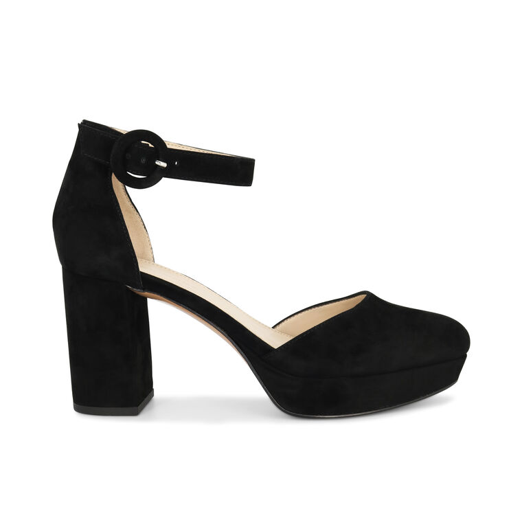 Lenor Suede Block Heel image number null