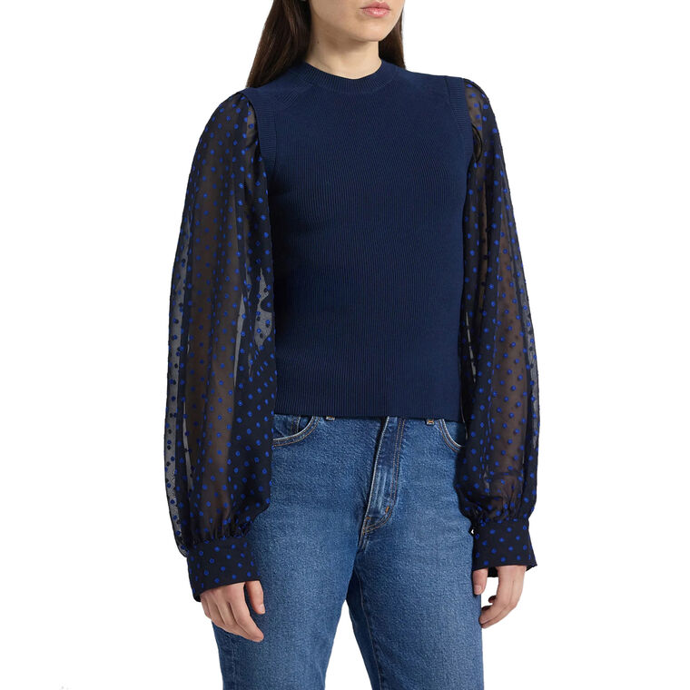 Cerina Mixed Media Sweater image number null