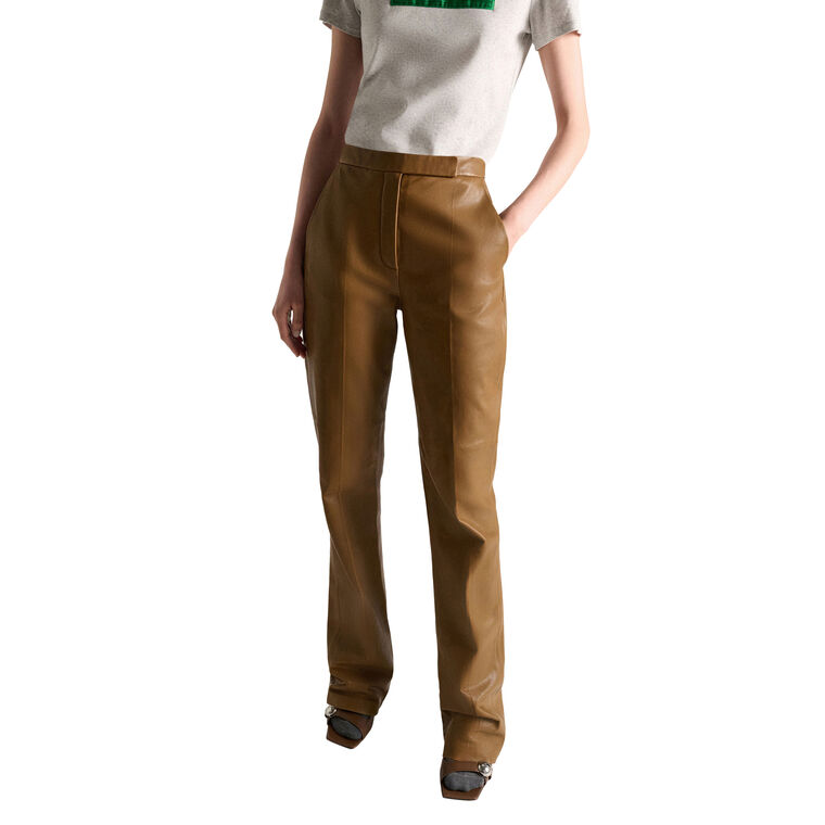 Sleek Statement Pants In Lamb Leather image number null