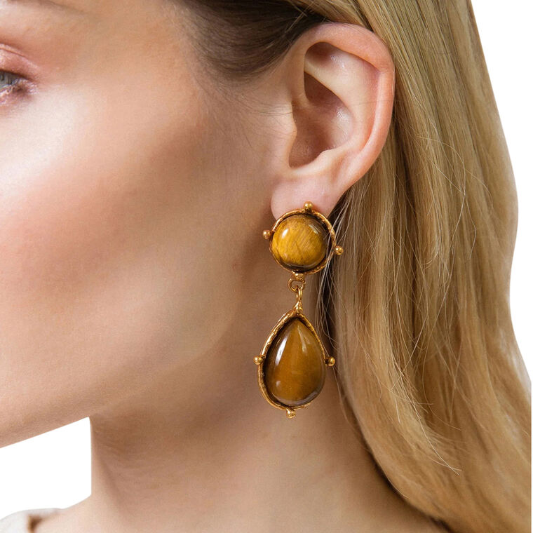 Two Pierres Dot Earrings image number null