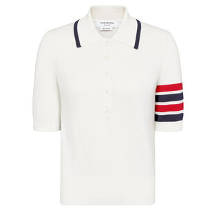 Jersey Stitch Hector Intarsia Short Sleeve Polo Top