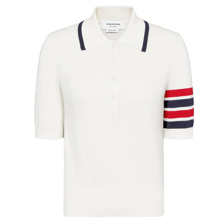 Jersey Stitch Hector Intarsia Short Sleeve Polo Top image number null
