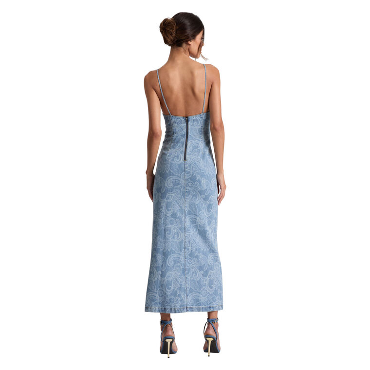 Julietta Denim Midi Slip Dress image number null