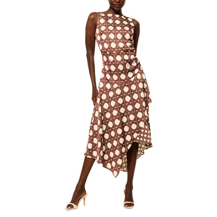 Alodia Sleeveless Satin Midi Dress image number null