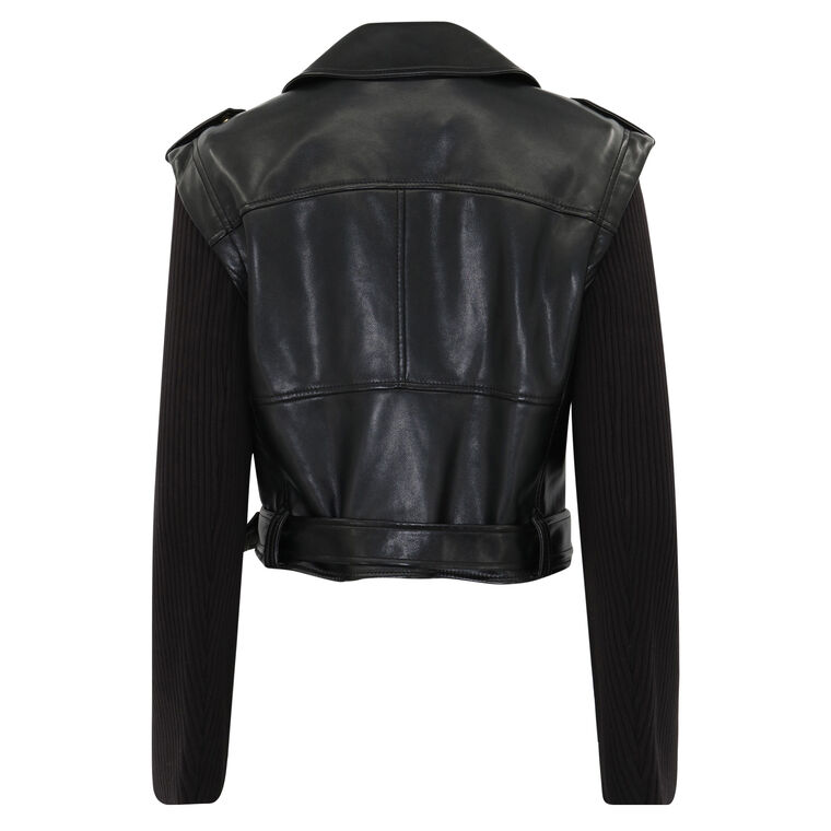 Belene Mix Media Moto Jacket image number null