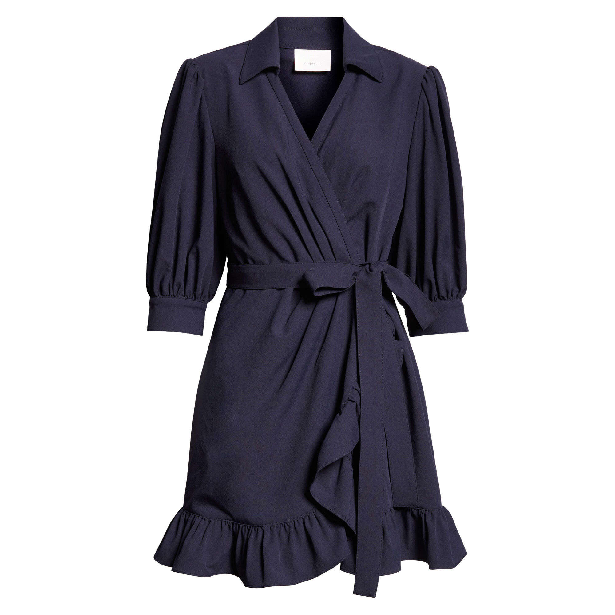web限定セール Vickie Dress Wrap Mini Ruffled Puff-Sleeve トップス