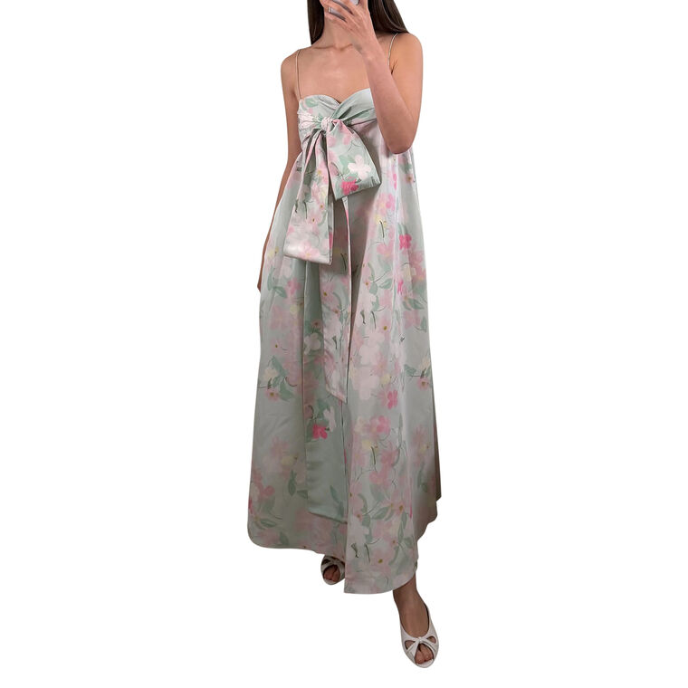 Bailey Sleeveless Side-Bow Midi Dress image number null