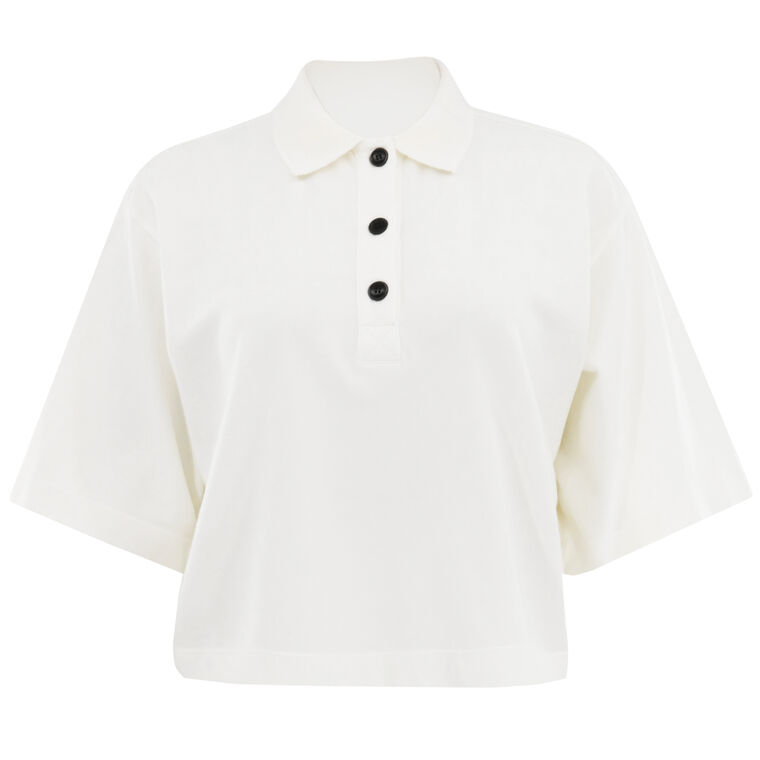 Lowen Oversize Cotton Polo Shirt image number null